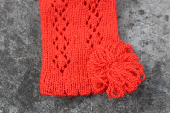 Gants vintage en laine pour enfants, gants vintage vintage pour fille de  couleur rouge, 5 ans -  France