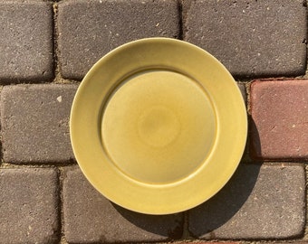 Hoganas Keramik Großer Gelber Speiseteller, Skandinavisches Design Schwedisch Höganas
