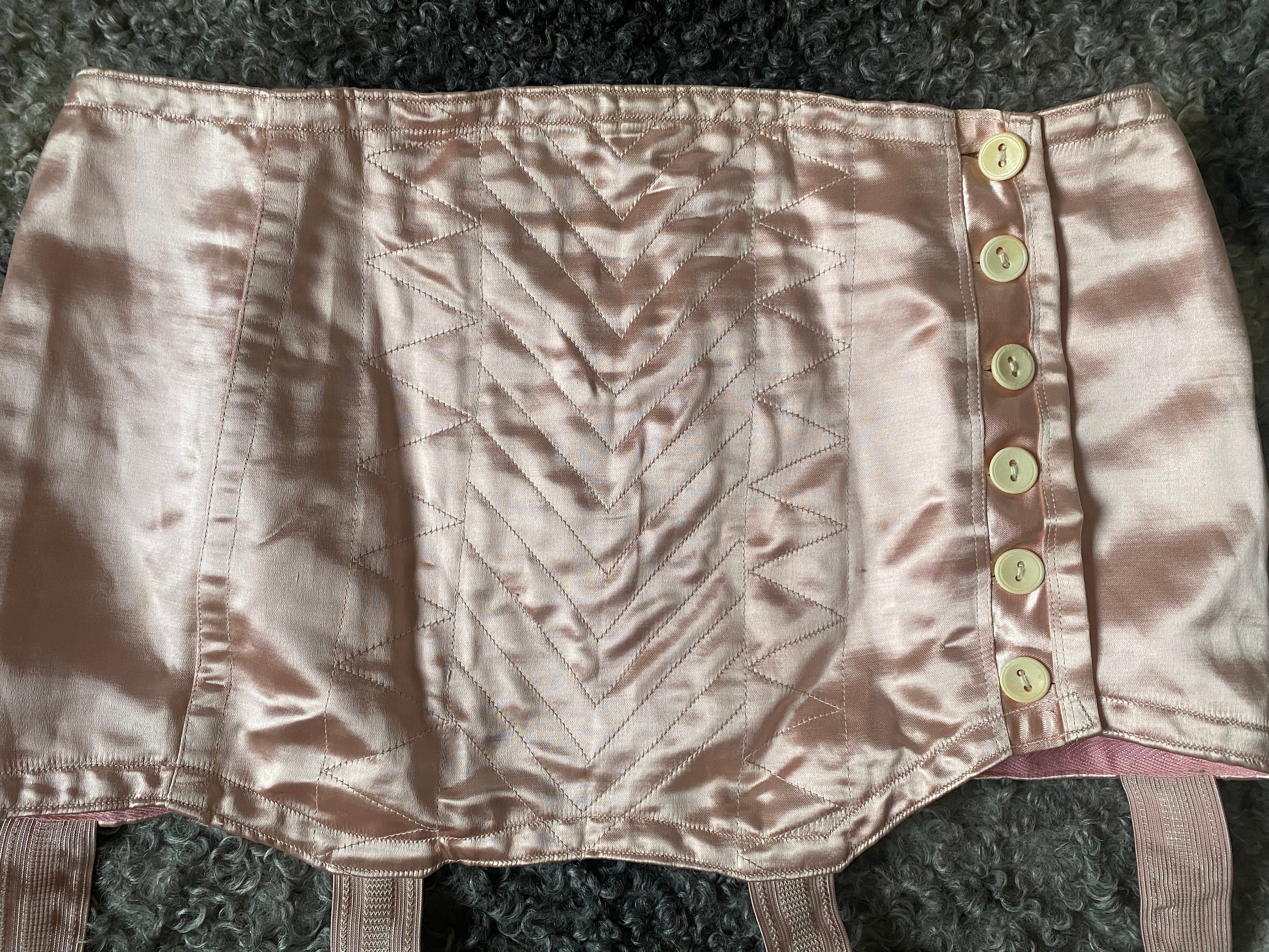 50s Garter Belt Vintage Suspender Belt Lingerie Retro Women Underwear Pink  Girdle Silky Pearly Sexy Clothes Photoshoot Collectible Size S/M - Etsy