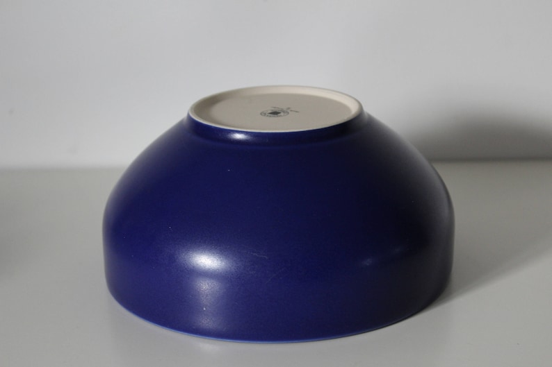 Hoganas Stoneware Scandinavian Design Big Scandinavian H\u00f6gan\u00e4s Keramik Bowl Swedish Vintage Dark Blue Cobalt Blue Bowl