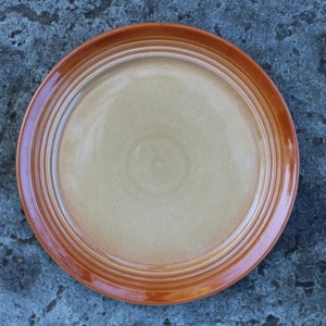 Höganäs Stoneware Plate Swedish Vintage Brown Hoganas Stengods Stoneware, Scandinavian Design