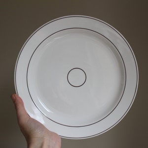 Gustavsberg Dinner Plate with Brown Rims Gustavsberg Porcelain, Made in Sweden, Collectible