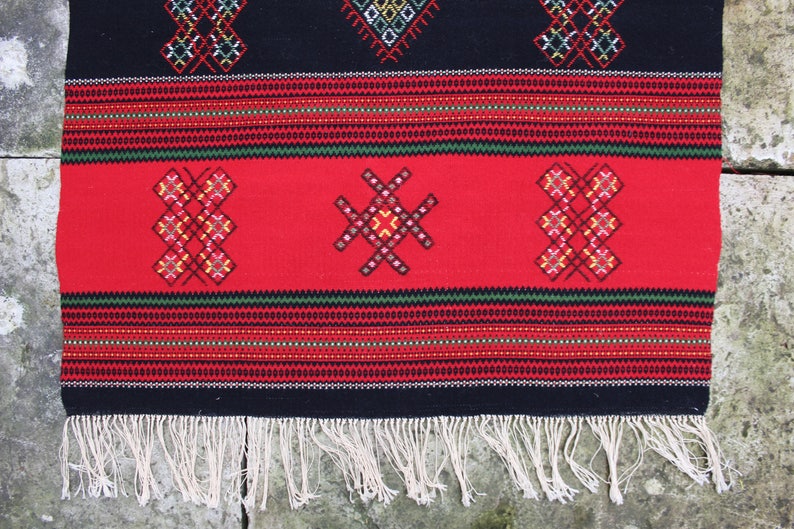 Scandinavian Wool Wall Hanging Rug Hand Woven Nordic Wall Etsy