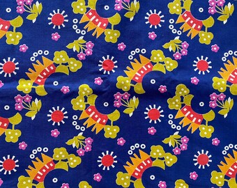 Tela de algodón vintage, tela vintage, tela infantil, tela retro de los 80, tela infantil vintage estonia, tela de algodón ligera para coser