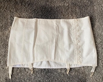 70s Vintage Girdle Plus Size Cotton Lingerie Garter Belt White Retro Wedding Underwear Suspender Belt Garter Belt Shapewear
