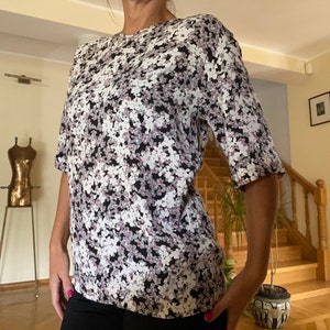 MARIMEKKO LIDDIE HENRIIKKA Viscose Top Size 36 Flowers Floral Finland Scandinavian Design