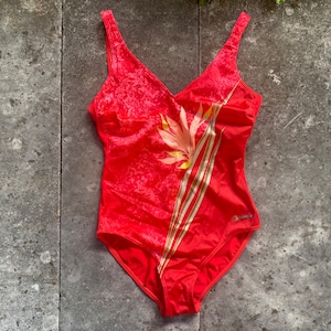 Vintage Swimsuit Bathing Costume SUNFlAIR One Piece Swimwear, Size 42 GB 16 Collectible