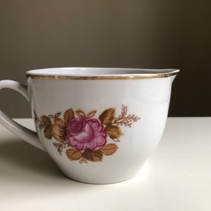 Vintage Creamer Milk Jug/ Creamer with Flowers Retro Kitchen Decor. Collectible
