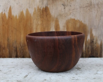 Swedish Bowl, Upsala Slöjd Teak Bowl, Salad Fruit Bowl, Vintage Serving Bowl, Dark Wooden Bowl