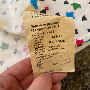 80-tals vintage barnlakan bomull enkel storlek platt lakan, oanvänt sänglinne färgglatt enkelsäng sängkläder lakan bild 2