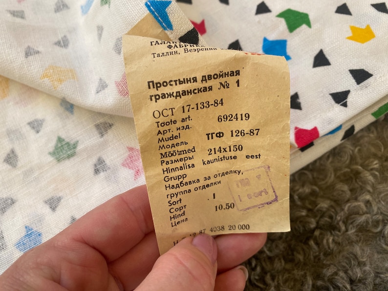 80-tals vintage barnlakan bomull enkel storlek platt lakan, oanvänt sänglinne färgglatt enkelsäng sängkläder lakan bild 2