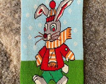 ヨーロッパ式刺繍絵タペストリー: The Violinist ヴィンテージクロスステッチタペストリー猫と犬の刺繍絵手織りウール