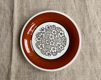 ヴィンテージ AGNETA グラタン皿: Gefle スウェーデン花柄セラミック