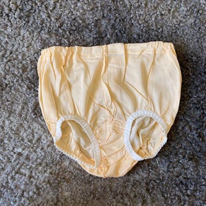Vintage Young Women Panties Beige Underpants Size XS Ladies Underwear Retro 80s Lingerie Collectible