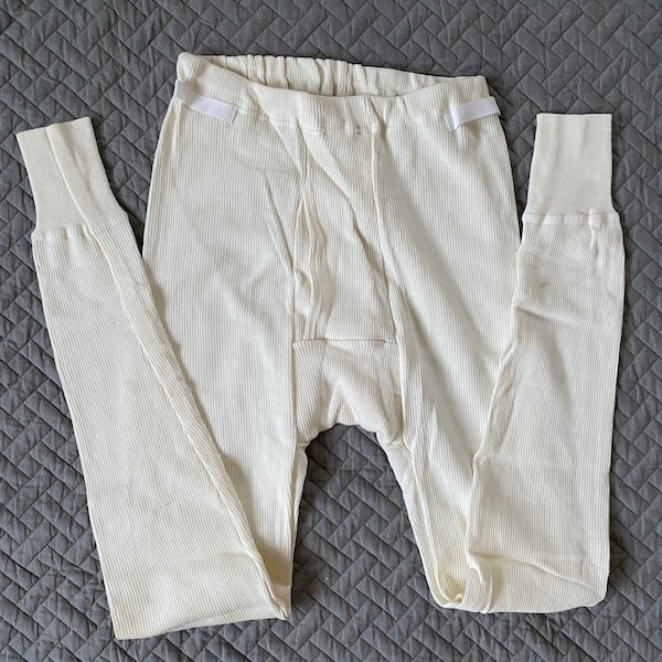 Kinder Unterwäsche Retro Jungen Lange Unterwäsche Gerippt Baumwolle High Waist Unterhose Unbenutzt Weiß Unterwäsche Größe 9