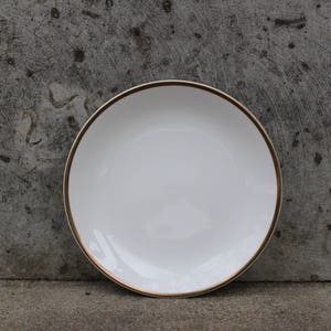 Stig Lindberg Gustavsberg Small Plate White Colour Gold Rim Swedish Vintage Scandinavian Design