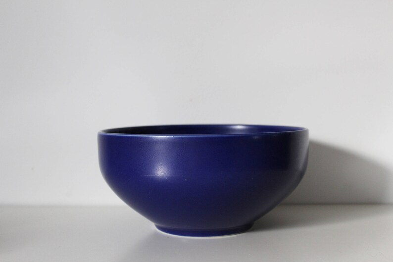 Hoganas Stoneware Scandinavian Design Big Scandinavian H\u00f6gan\u00e4s Keramik Bowl Swedish Vintage Dark Blue Cobalt Blue Bowl