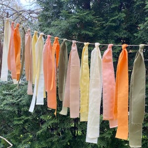 Cotton Party Garland Tassel Bunting Outdoor Garden Wedding Ribbon Garland Eco Friendly Fiesta Rag Tie Boho Birthday Festival Curtains