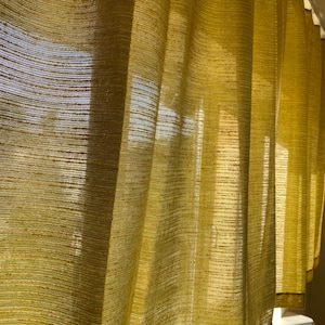Scandinavian Vintage Curtains Acrylic Vintage Green Set of 2 Curtain Panels Decorative Home Decor