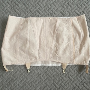 Vintager Girdle Plus Size Unused Cotton Girdle, Garter Belt Beige Vintage Women Underwear Collectible