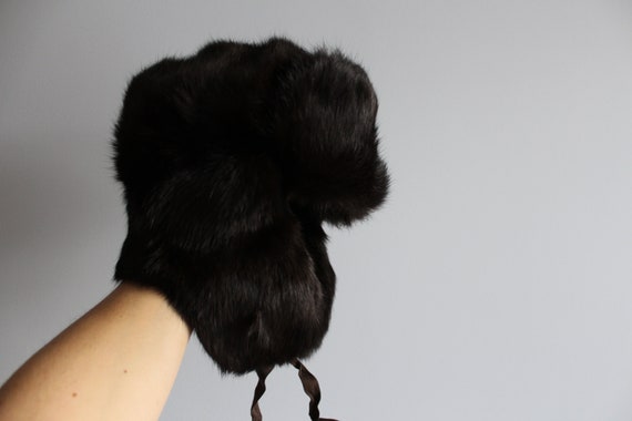 Vintage Kids 2Y - 3Y Ushanka Rabbit Fur Hat, Vint… - image 2