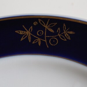 Ukraine Plates Dessert Plates 6 Vintage Cake Plate with Cobalt Blue and Gold Decoration, Retro Tableware Collectible image 4