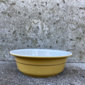 Ceramic Bowl Scandinavian Vintage Bowl Stoneware Yellow Bowl Kermansavi Finland Scandinavian Design