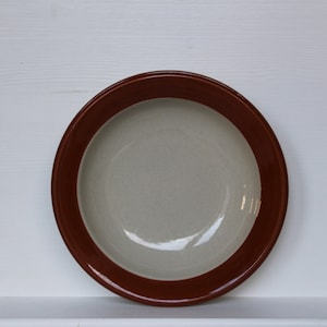 Hoganas Servis 80 Bowl Hoganas Scandinavian Swedish Vintage Grey Brown Border Hoganas