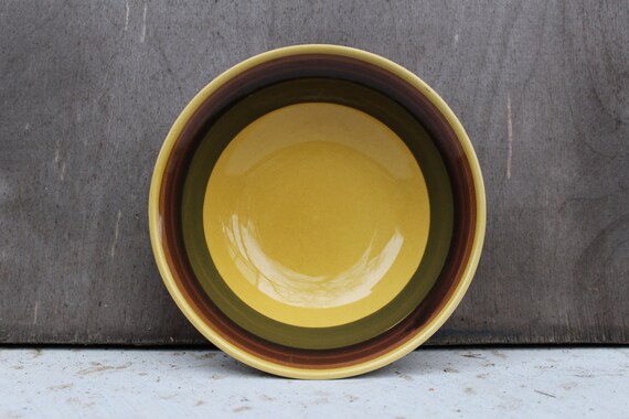 1970s Scandinavian Design Set of 5 Vintage Stavangerflint Norway Pottery Ochre Color Pottery Egg Cups