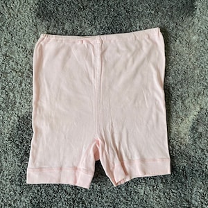 XL Größe Vintage Unterwäsche Frauen Langes Bein Höschen L XL Größe Unbenutzt Baumwolle Rosa Unterhose Retro Bloomers