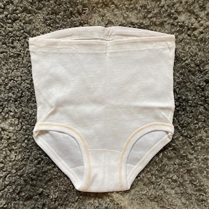 Größe XS Damen Unterwäsche Vintage weiß Baumwolle weiße High Waist Unterhose Unbenutzt Unterwäsche, MARAT