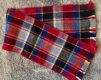 Vintage Plaid Wool Mohair Shawl Red Blue Black Yellow Warm Wool Scarf Winter Men Accessories Very Warm Shawl Retro Man Clothes
