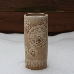 Rörstrand SAREK Vase Swedish Designed Olle Alberius Artist Signed Hand Painted, Brown Colour