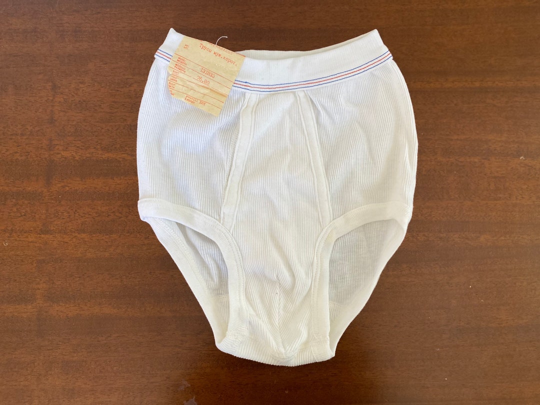 Vintage Undies Men White Cotton S Size Underwear Vintage Etsy