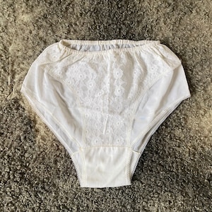 Frauen Unterhose Vintage Viskose Mix High Waist Unterhose Gr. XL Vintage Unterwäsche Gelb Damen Unterhose Sammlerstück