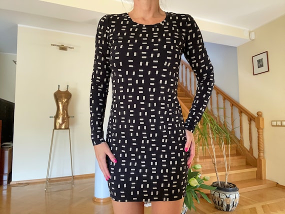 marimekko jersey dress Marimekko Cavea Tumma Jersey Dress, dk.green/turquoise/black
