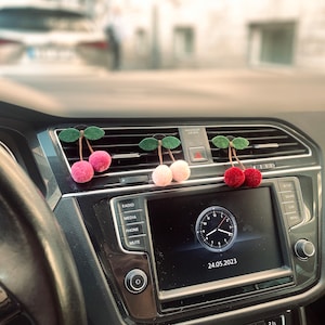 Car Air Freshener, Car Vent Clip, Car Accessories, Car Oil Diffuser Cherry Car Vent Diffuser Cute Car Decor Interior, Car Freshies, Handmade