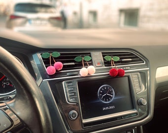 Car Air Freshener, Car Vent Clip, Car Accessories, Car Oil Diffuser Cherry Car Vent Diffuser Cute Car Decor Interior, Car Freshies, Handmade