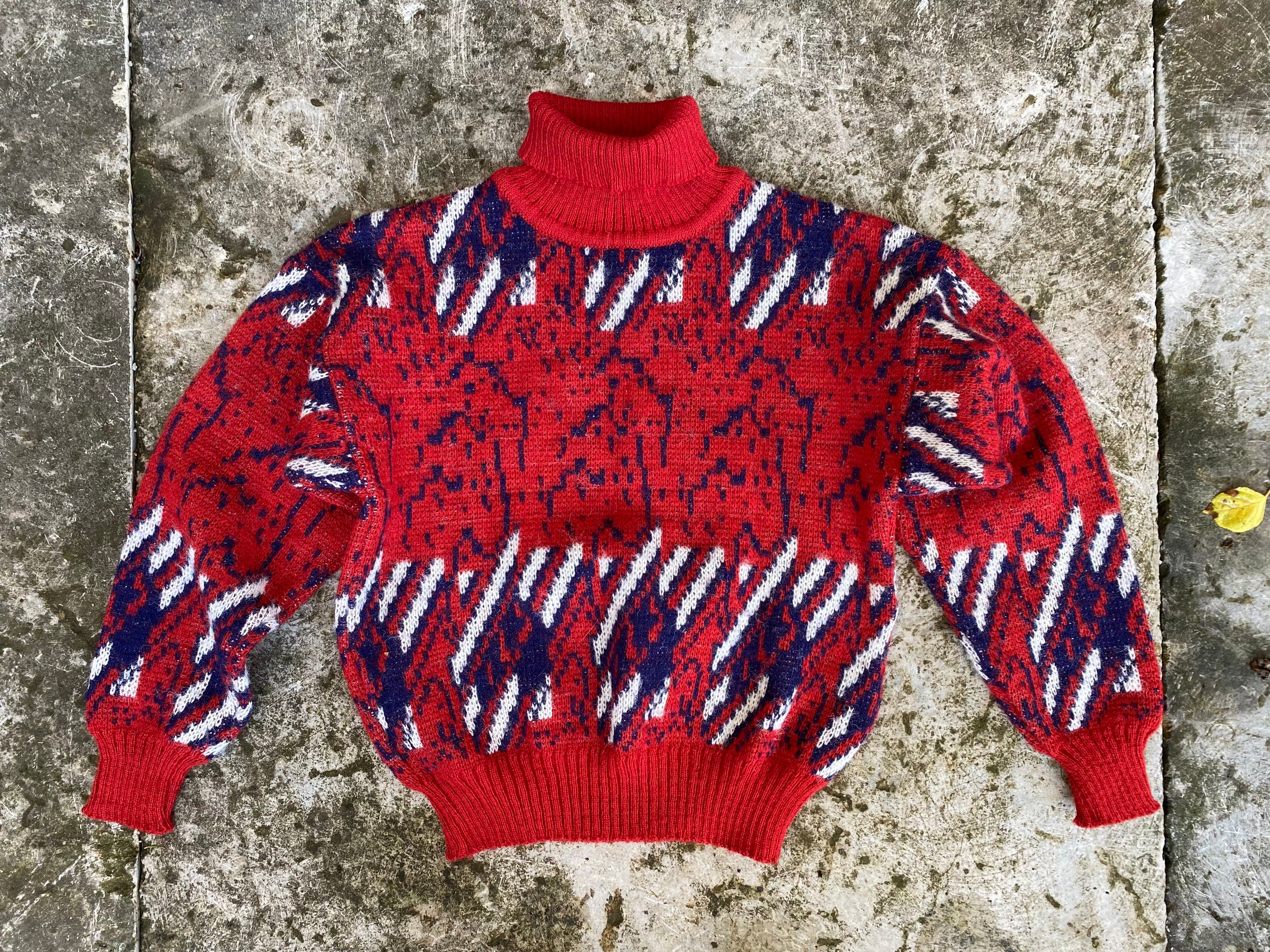 アウター 90s Vintage Flower Ecuador Knit Kids Vintage Made in Ecuador Hand Knit Daisy Zip Up… | Noihsaf Bazaar