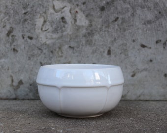 Höganäs Keramik Bowl Swedish Vintage White Hoganas Stoneware, Scandinavian Design
