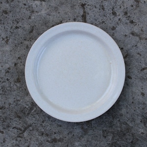 Höganäs Keramik Plate Swedish Vintage White Salad Dessert Plate Hoganas Stoneware, Scandinavian Design