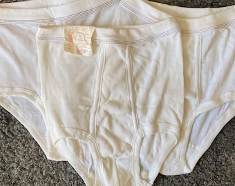 Slip da uomo vintage in cotone bianco anni 70 made in Germany con cintura a righe Etsy Italia