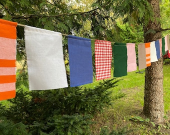 Vintage Style Bunting Garland Party Decor Vintage Fiesta Wedding Birthday Party Decor Festival Outdoor Indoor Colorful Flags Banner Handmade