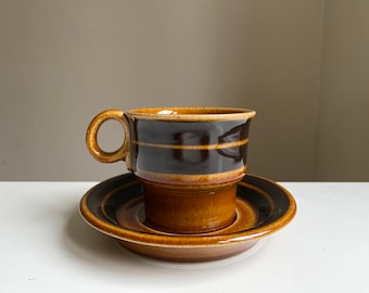 ヘガネス ケラミック コーヒー カップ & ソーサー スウェーデン ヴィンテージ ホガナス ステンゴッド ストーンウェア スカンジナビア デザイン