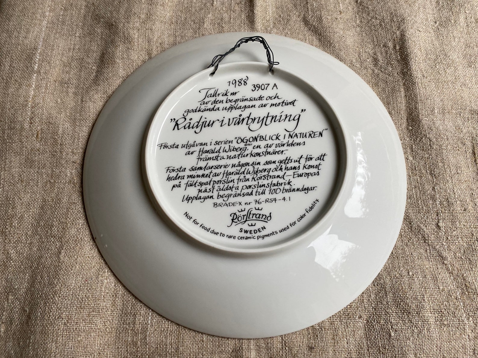 Rörstrand Collectible Wall Plate From Series Ögonblick I - Etsy