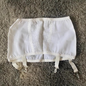 80s Vintage Girdle White Suspender Girdle Shapewear Vintage Body Slimmer Tummy Control Underwear Collectible Estonia Sewing Factory VÕIT