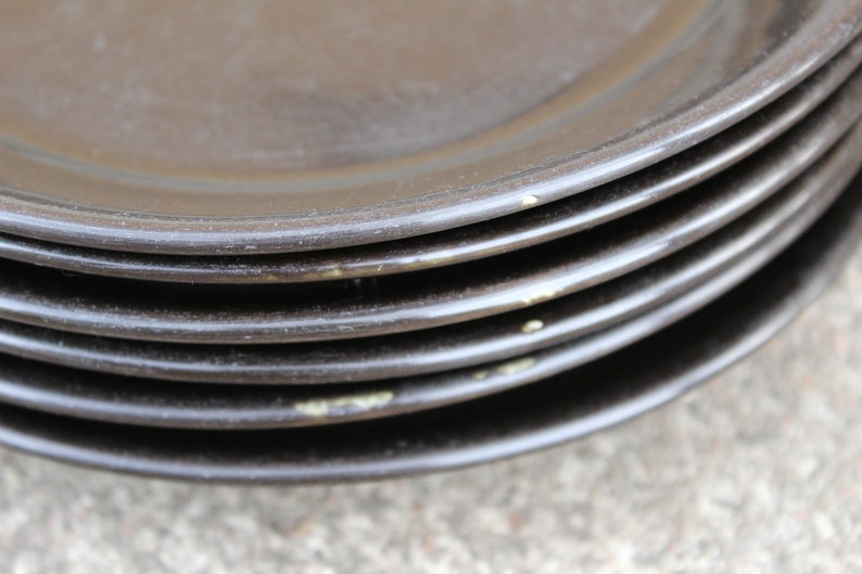 Scandinavian Design Arabia of Finland TEEMA Black Salad Plate Designed by Kaj Franck