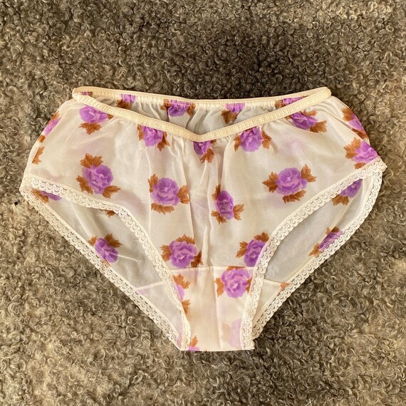 Culottes vintage pour femmes taille S fleurs violettes culottes florales en dentelle synthetique pour dames collection Etsy France