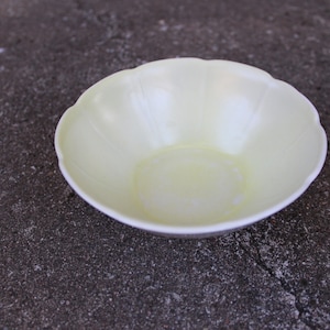Riga Porcelain Factory Vintage Bowl Dessert Bowl Yellow Green Colour Small Bowl RPR Made in Latvia Collectible