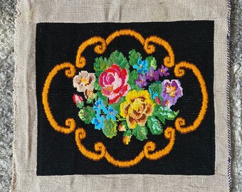 ヴィンテージ クロスステッチ タペストリー 刺繍 絵柄 ベリー